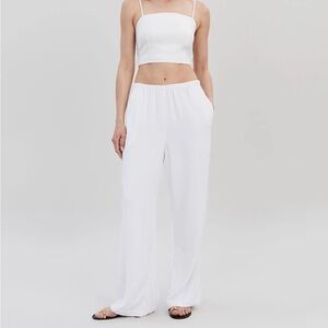 NWT Solid and Striped Monaco Pant (Size S) in Optic White